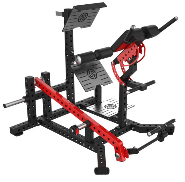 Home Gym Hip Thrust Machine - ジムや家庭でのフィットネス、ボディビルディング、筋力トレーニング用のカスタムスチールプレートロード式ヒップスラストマシン
