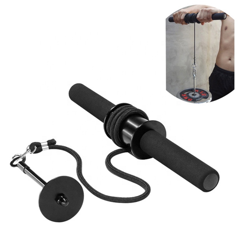 Wrist Roller Forearm - 多機能前腕手首トレーナー ハンドグリッパー 上腕三頭筋エクササイザー ウェイトリフティングロープ付き ウエストローラー