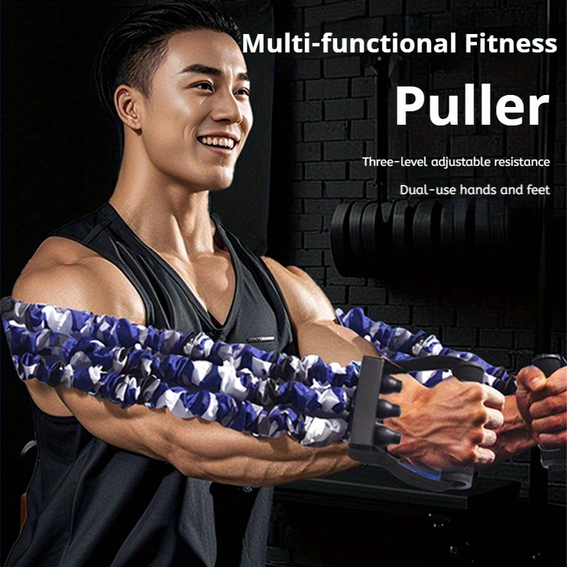 Home Gym Resistance Machine - 調整可能なチェストエキスパンダー、抵抗プルチューブ、エクササイズプラー、滑り止めハンドル付き、胸筋・肩・背中トレーニング用アッパートレーナー