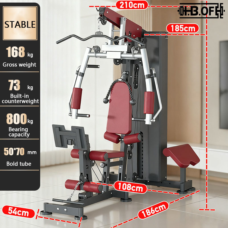 Home Gym Multi Station - 室内フィットネス機器、スポーツ用品、ハイポジションプルダウン脚筋トレーナー、一人用ステーション