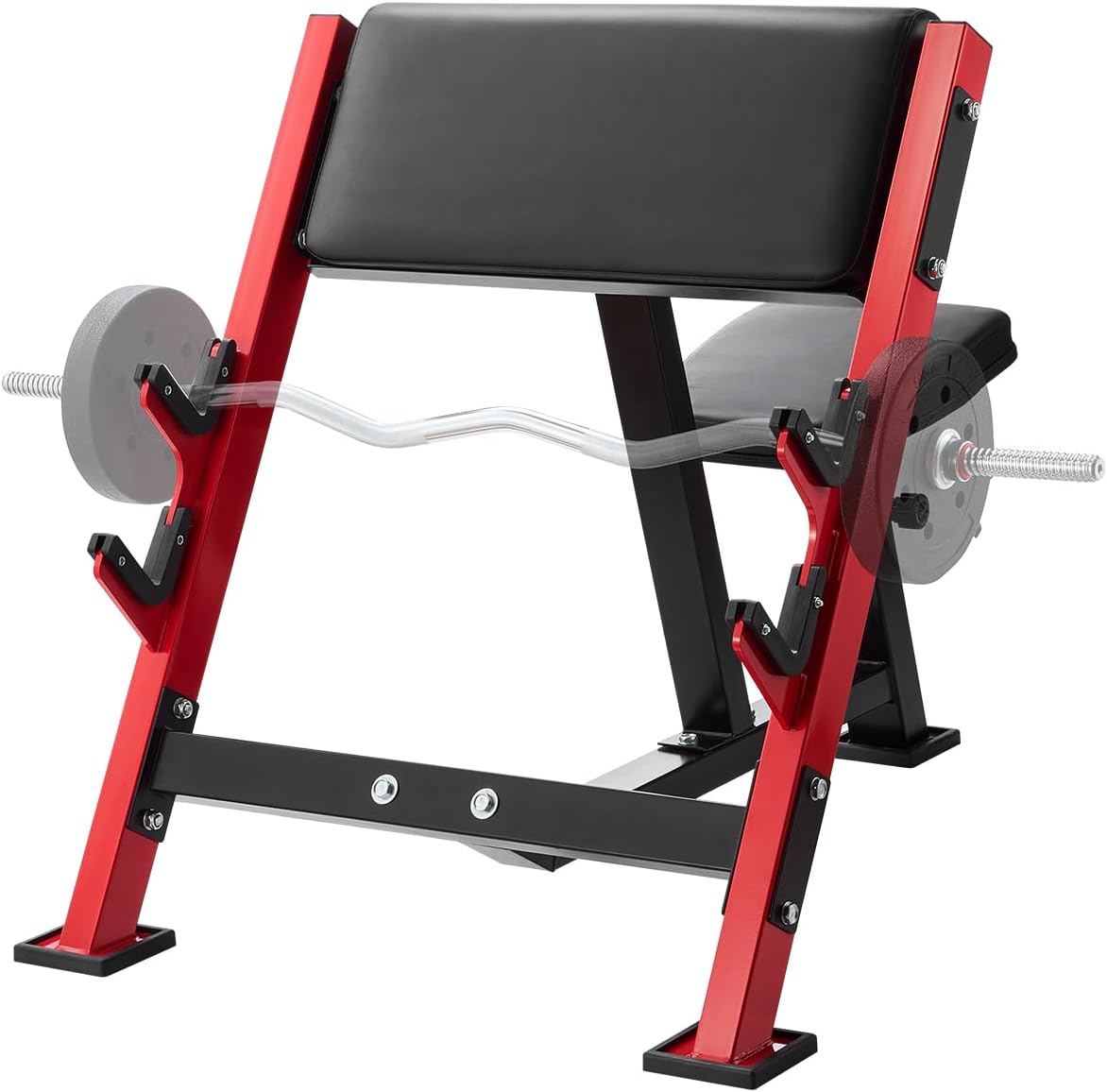 Home Gym Multi Station - プレッチャーカールベンチ ヘビーデューティーアームアイソレーションステーション マルチポジション調整可能ダンベル上腕二頭筋カールベンチ バーベルスタンド ホームジムフィットネスワークアウト機器 ブラック
