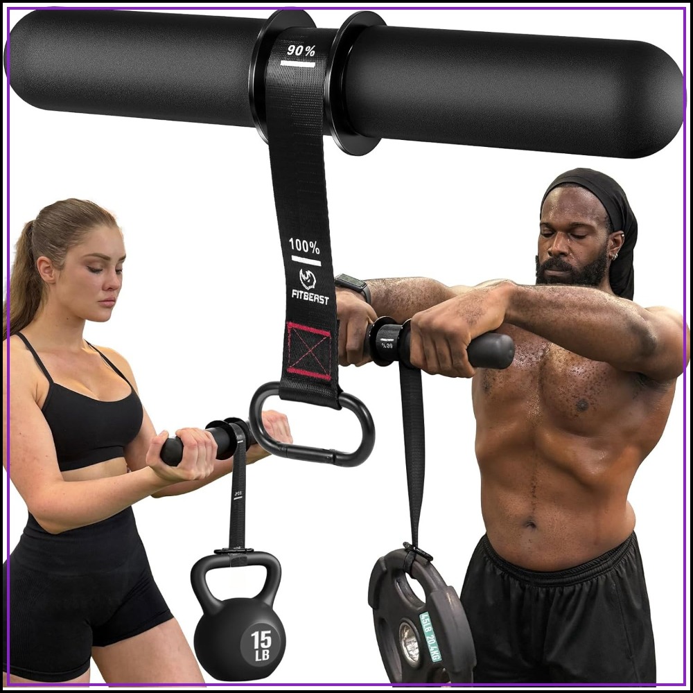Wrist Roller Forearm - 前腕強化器具＆リストローラー、厚みのあるハンドル、グリップ強化のための調節可能なストラップ、筋肉増強、リハビリテーション用