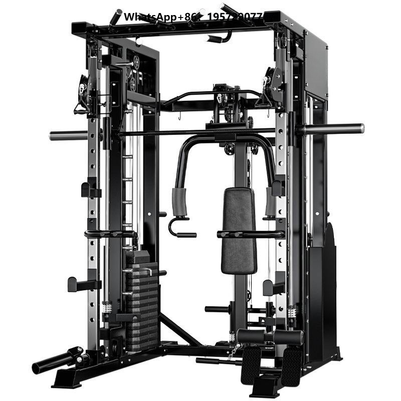 Home Gym Smith - ホームジム全身トレーニングクロスオーバーパワースクワットラックスミスフィットネスマシン多機能ワークアウトエクササイズウェイトリフティング