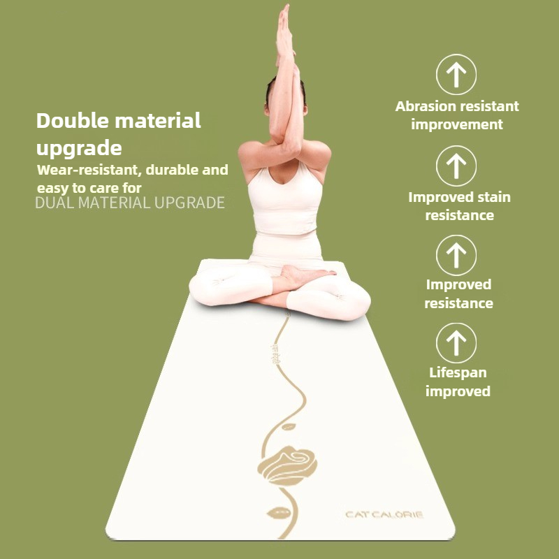 Home Gym Yoga Mat - 超薄型1.5mmヨガマット、旅行用PU天然ゴム滑り止め吸汗折りたたみ式マット、自宅、オフィス、ジム用 -요가 매트