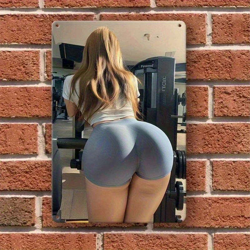 Home Gym Installation - ヴィンテージ風メタルウォールアート、素朴な鉄製の面白いジム装飾、穴あけ済みで簡単設置、ホームジム、男の隠れ家、バー、バスルームに最適