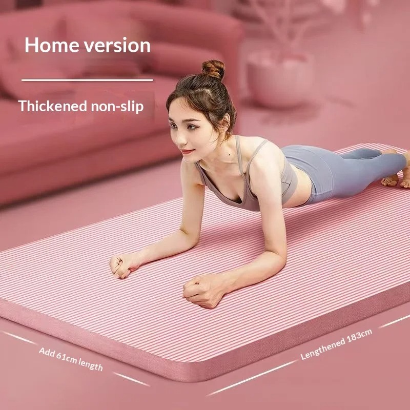 特厚滑り止めヨガマット、衝撃吸収、幅広ピラティスフィットネス - Home Gym Yoga Mat のレビューと価格