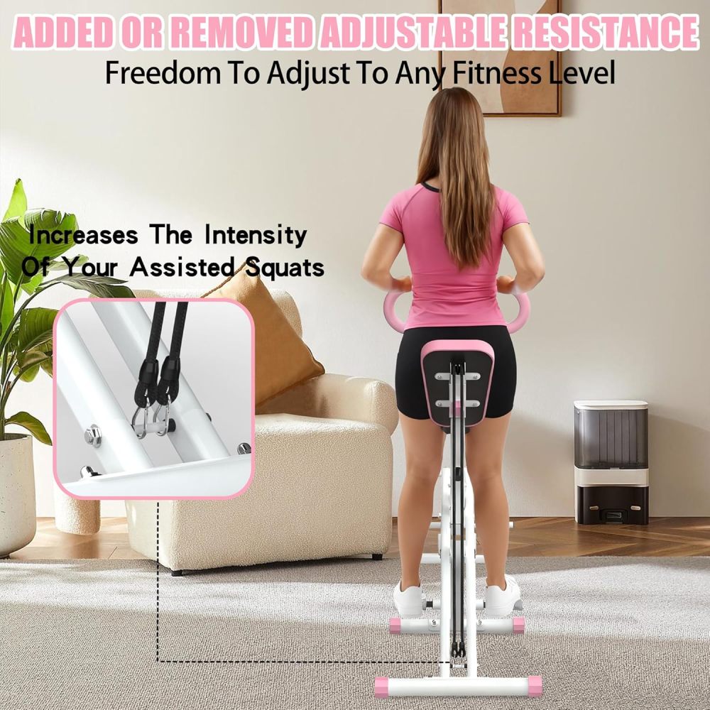 折りたたみ式スクワットマシン（抵抗バンド付き）、ヒップ、お尻 - Home Gym Hip Thrust Machine のレビューと価格
