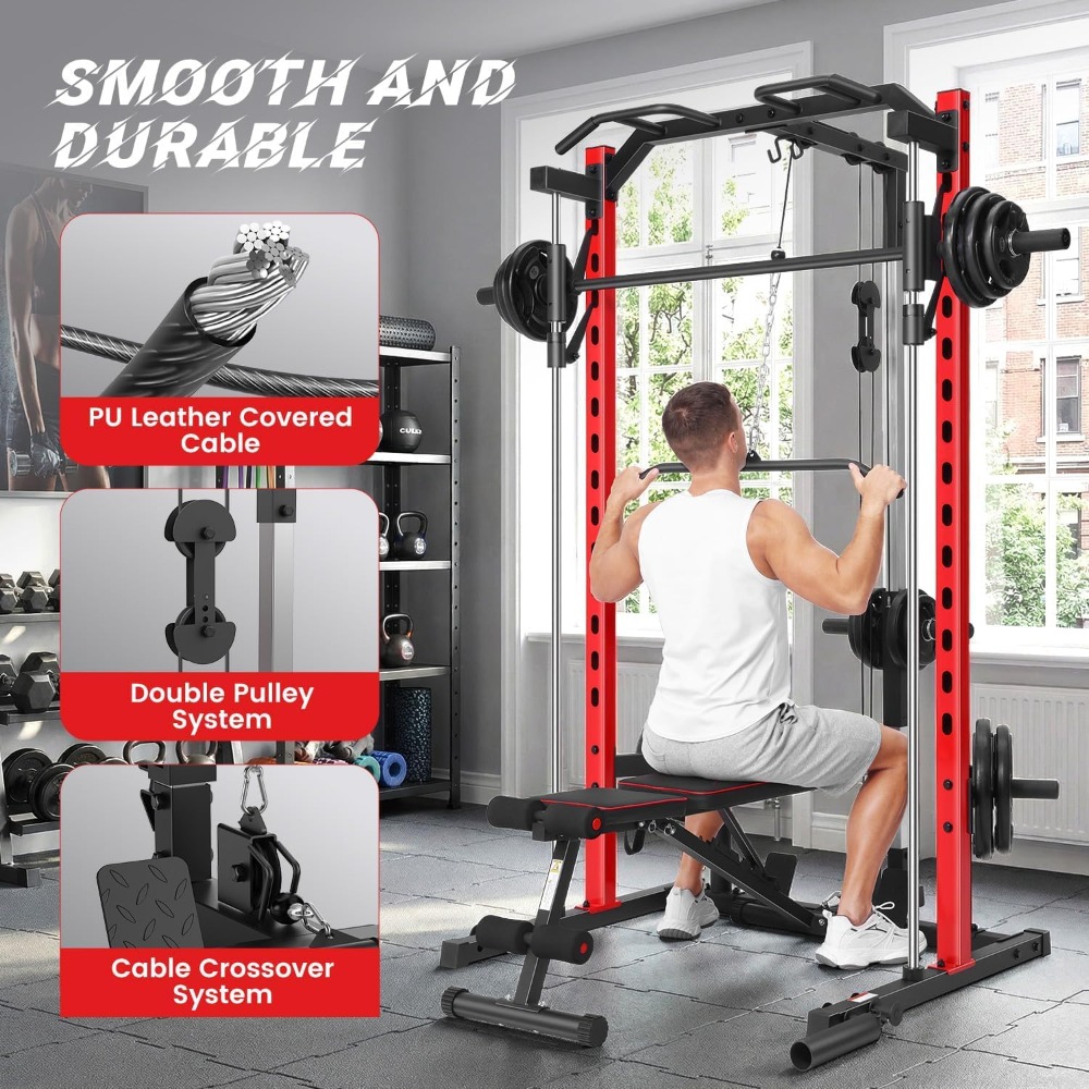 オールインワン スミスマシン パワーラック（ラットプルダウン - Home Gym Smith のレビューと価格