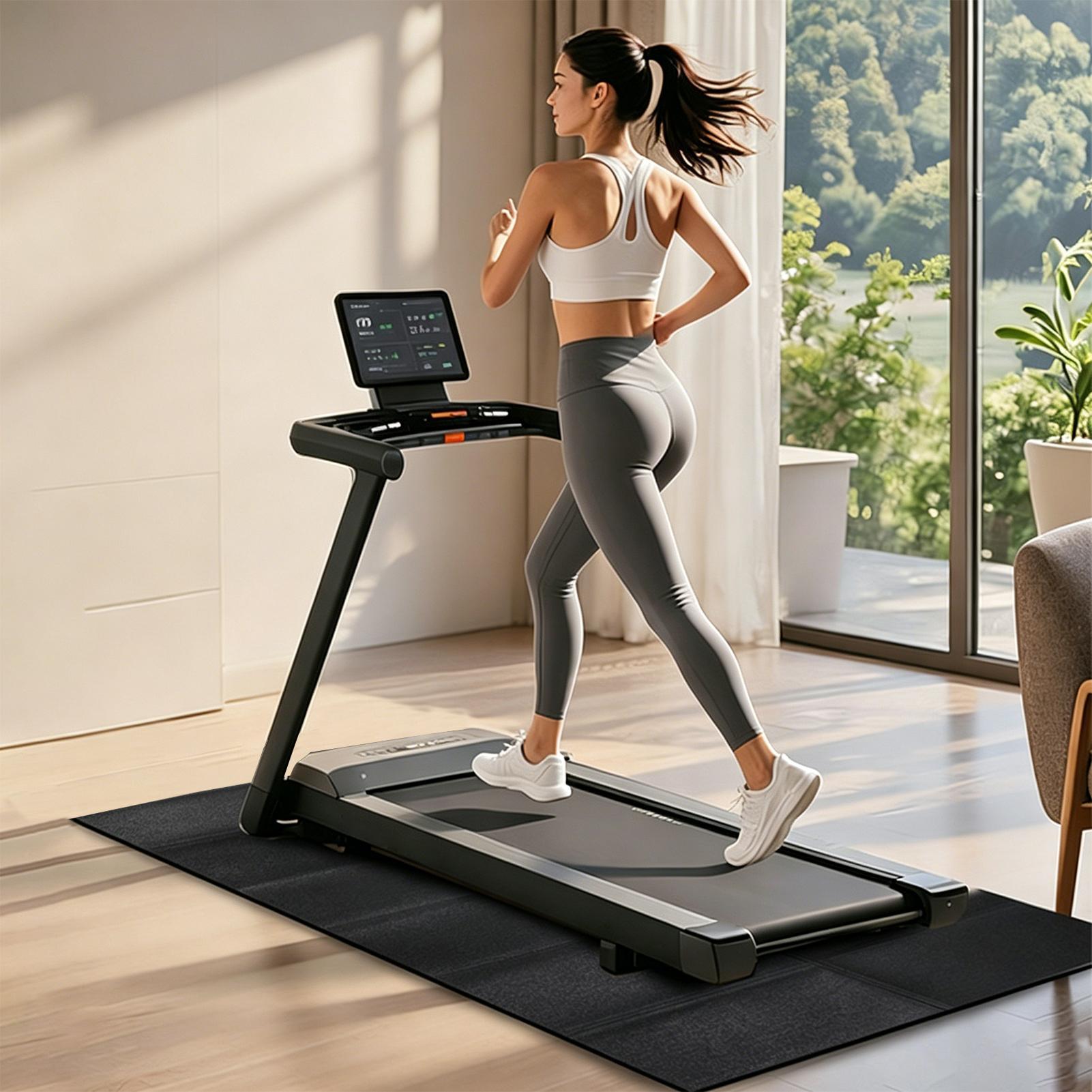 トレッドミルマット振動吸収ヘビーデューティトレッドミルフロア - Home Gym Workout のレビューと価格
