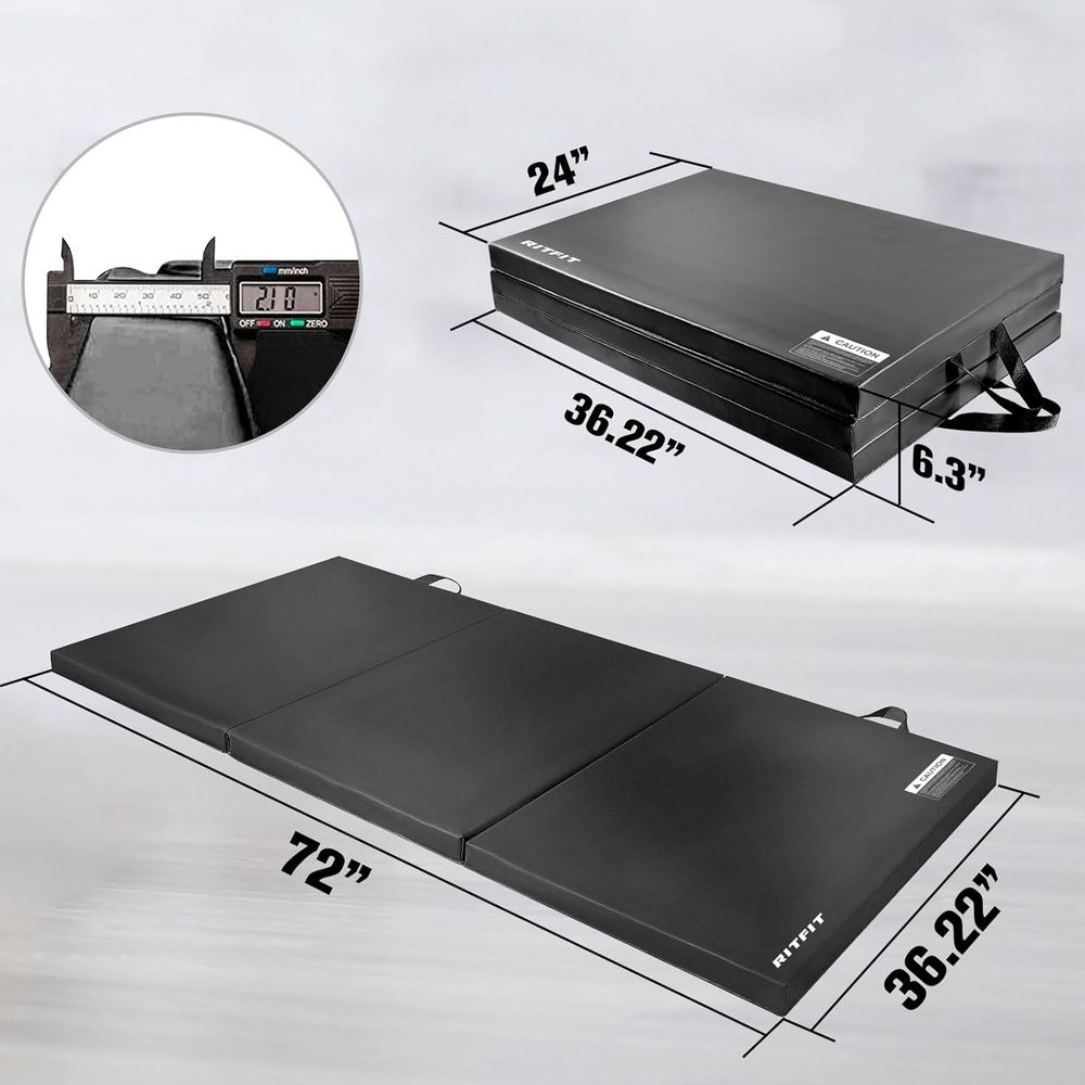 強化された厚手のジムマット、3'x6'、4'x8'、4x10 - Home Gym Yoga Mat のレビューと価格