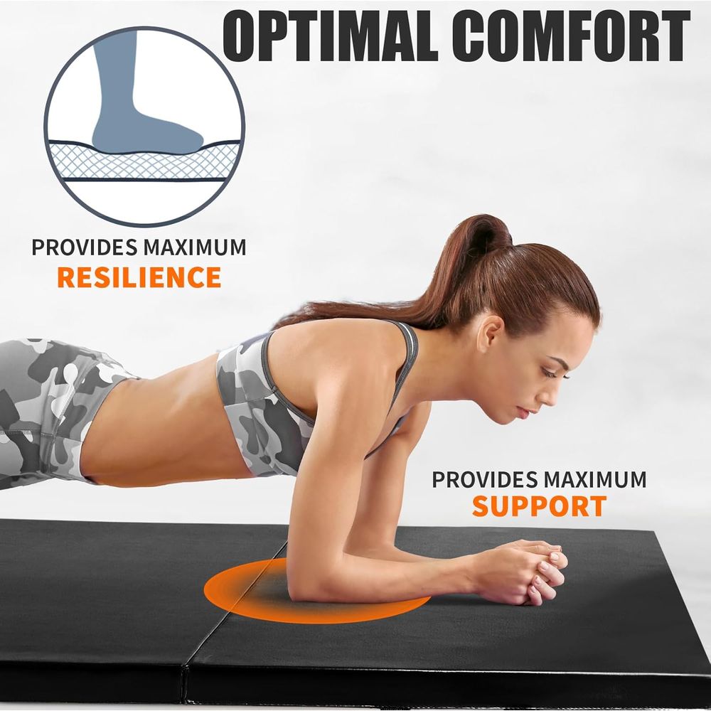 強化された厚手のジムマット、3'x6'、4'x8'、4x10 - Home Gym Yoga Mat のレビューと価格