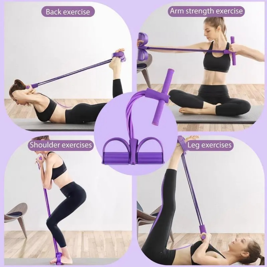 21本のフィットネスレジスタンスバンド-6チューブペダルアン - Home Gym Resistance Machine のレビューと価格