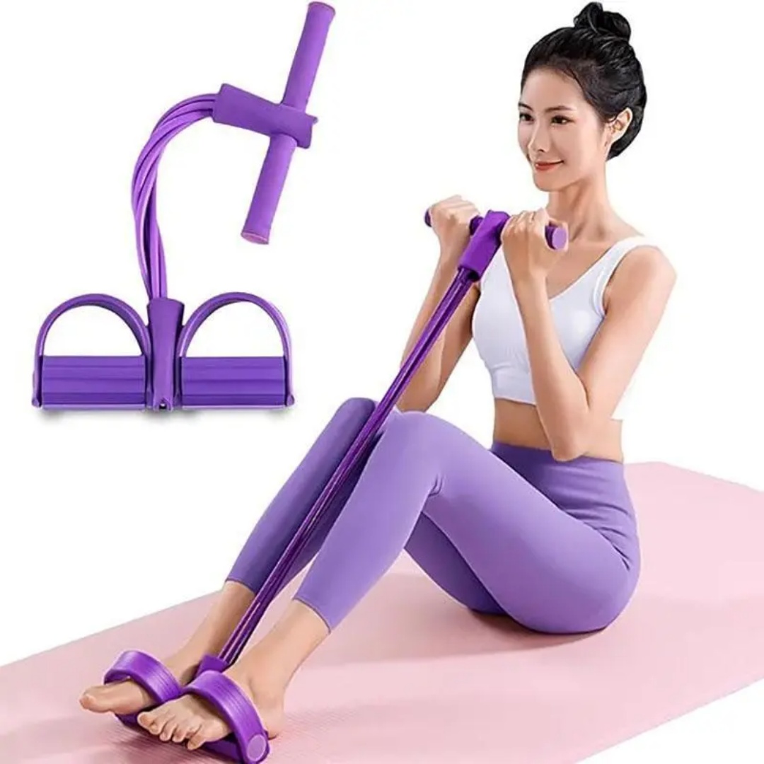 21本のフィットネスレジスタンスバンド-6チューブペダルアン - Home Gym Resistance Machine のレビューと価格