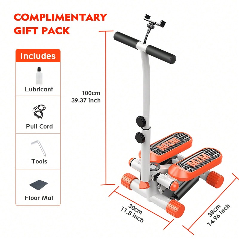 抵抗バンド付きミニステッパー – 高さ調節可能 350LB  - Home Gym Resistance Machine のレビューと価格