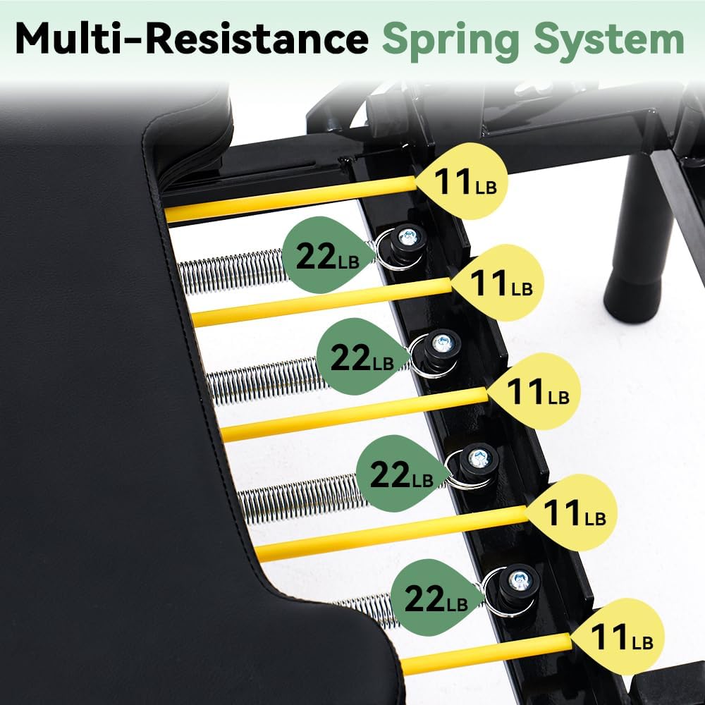 折りたたみ式ピラティス リフォーマー マシン、スプリングとコ - Home Gym Resistance Machine のレビューと価格