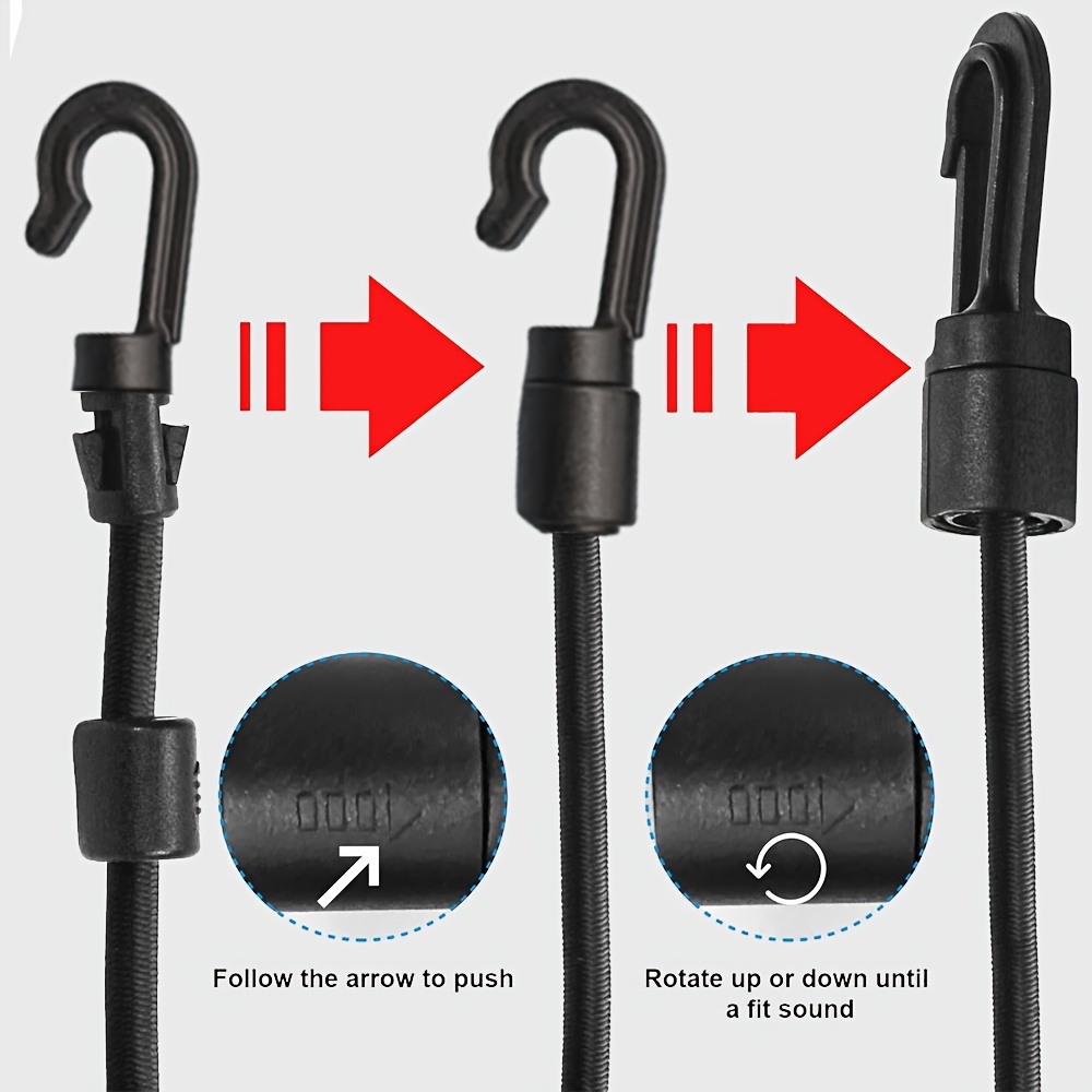 5本入り 100cm 長さの頑丈なバンジーコード（フック付き - Resistance Band Heavy のレビューと価格