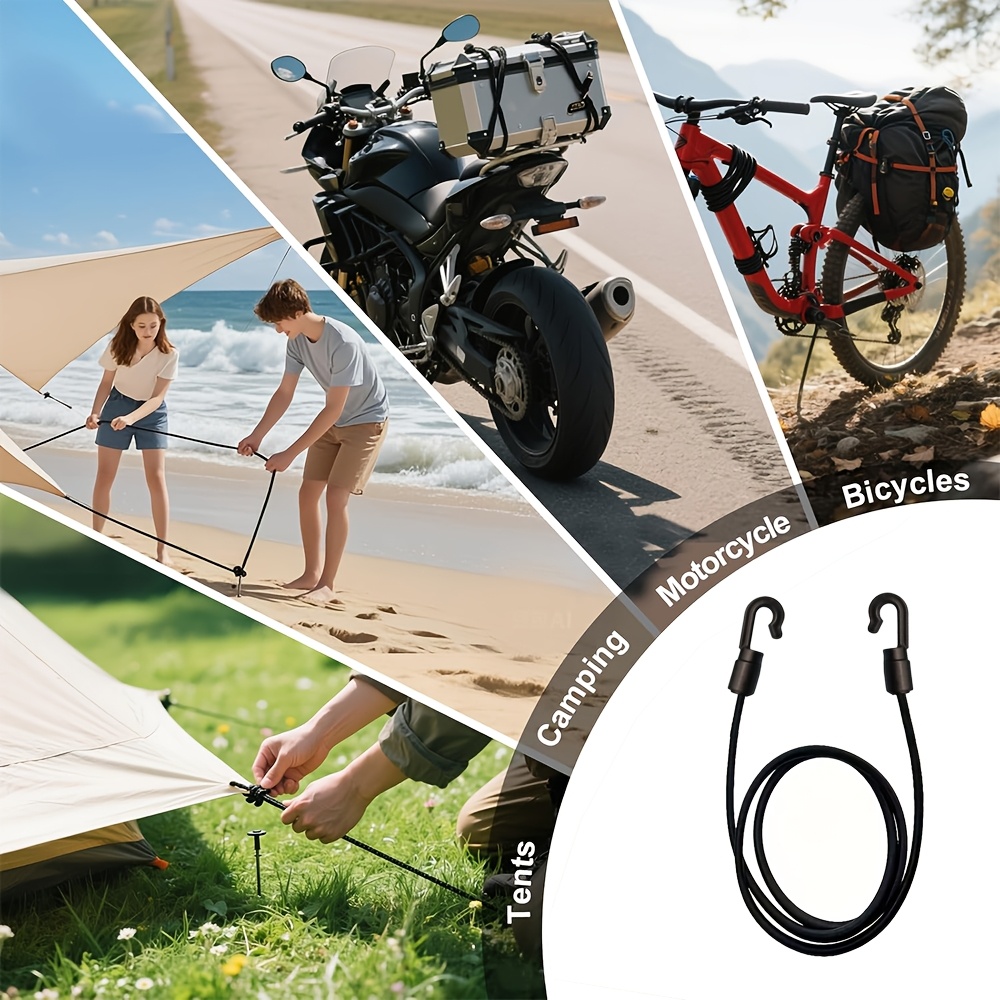 5本入り 100cm 長さの頑丈なバンジーコード（フック付き - Resistance Band Heavy のレビューと価格
