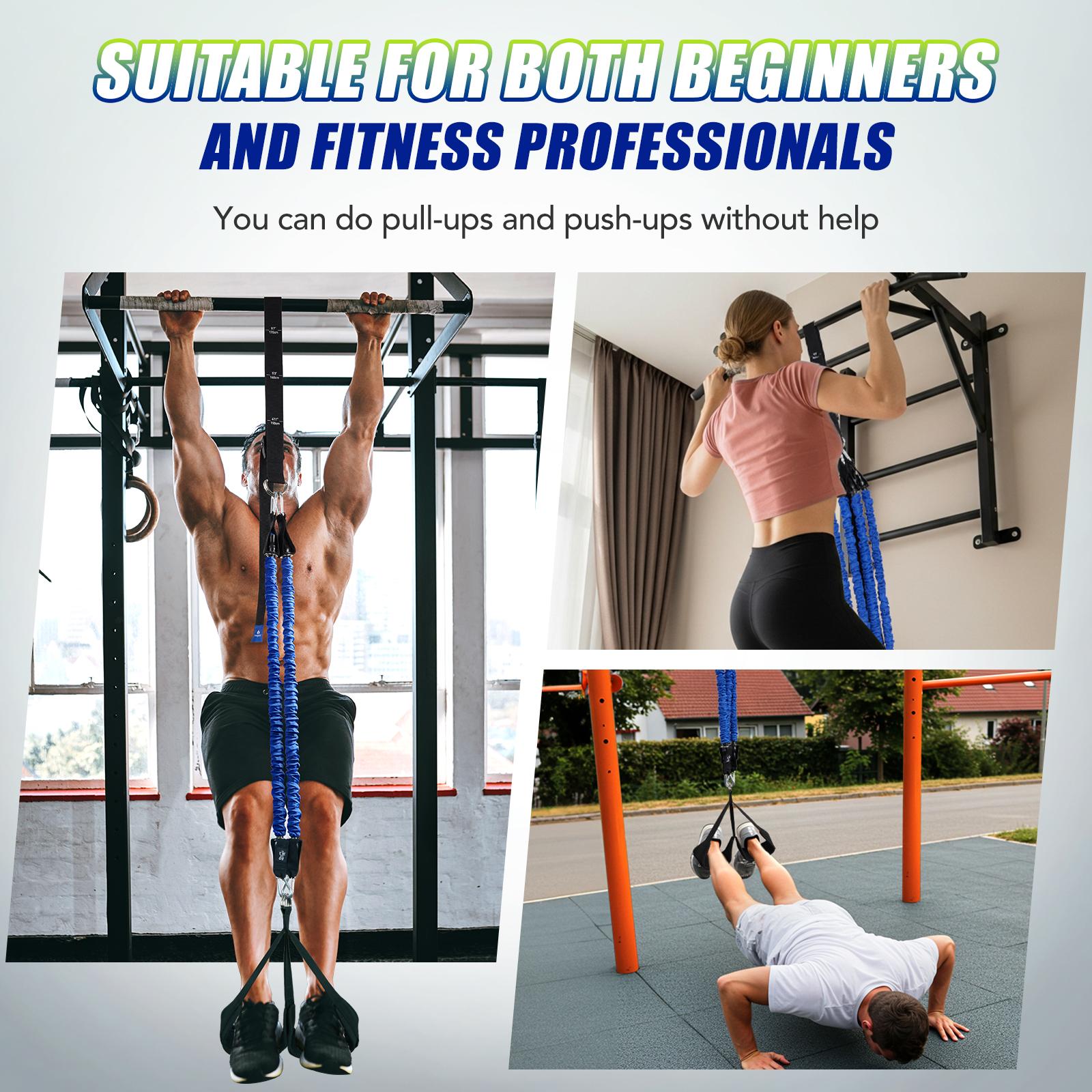 ヘビーデューティー懸垂補助バンドセット 4x80ポンド 調節 - Home Gym Resistance Machine のレビューと価格