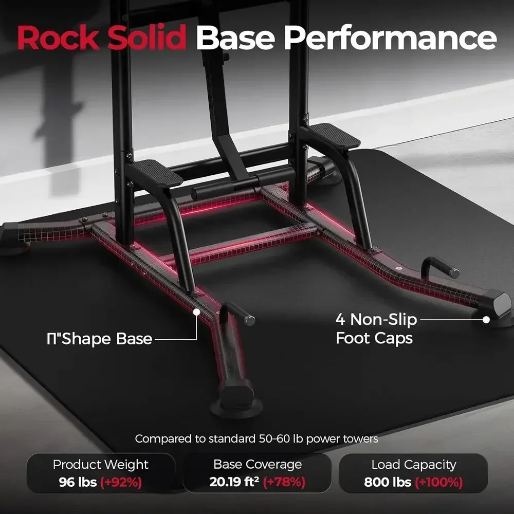 膝上げ補助機能付きパワータワー、多機能懸垂バー、ディップステ - Home Gym Multi Station のレビューと価格