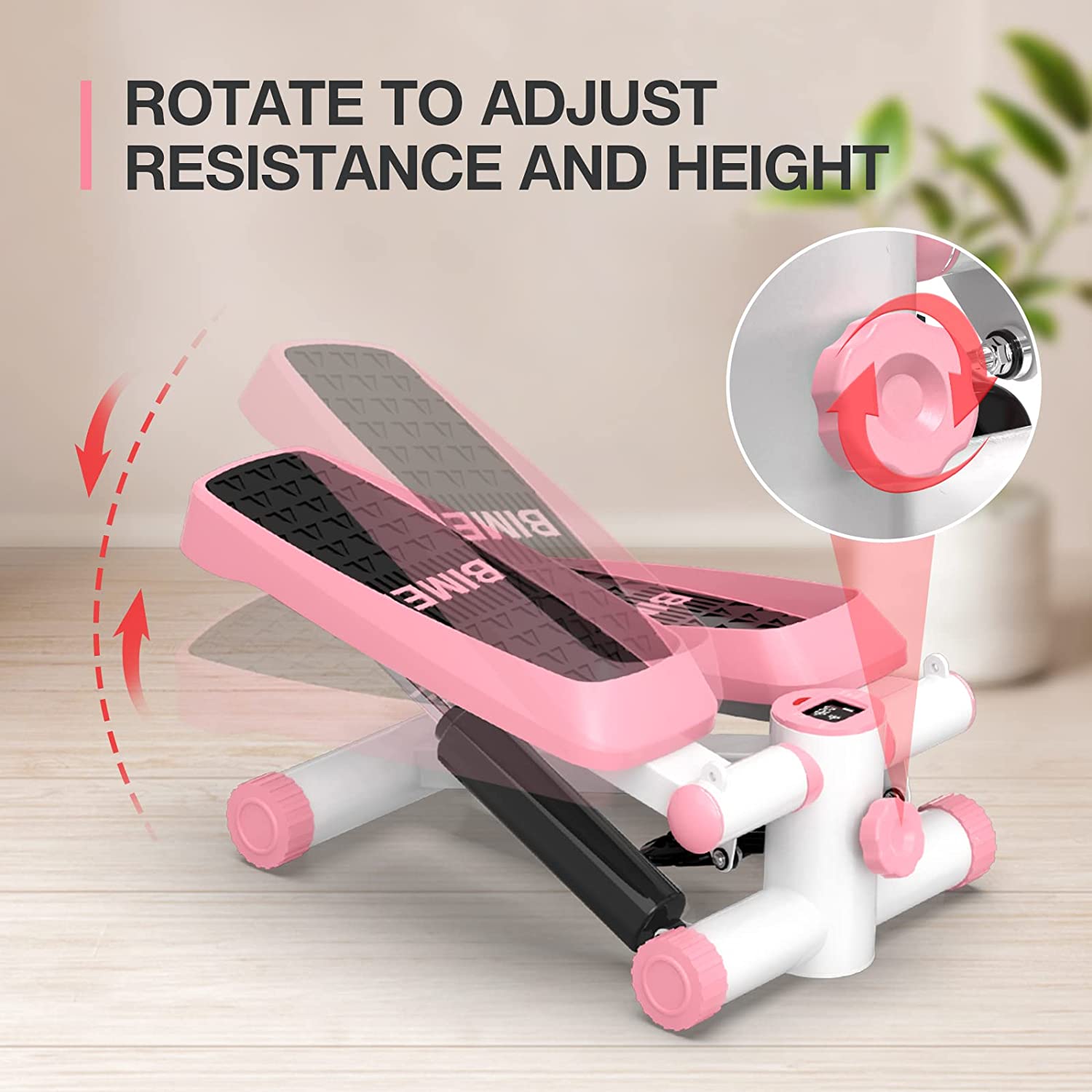 ポータブルホームジムミニフィットネスステッパー、LCDディス - Home Gym Resistance Machine のレビューと価格