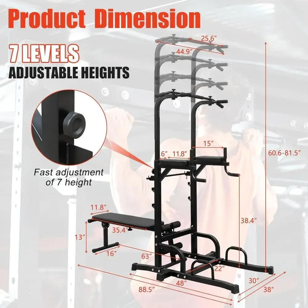家庭用ジム向けヘビーデューティー高さ調節可能なディップステー - Home Gym Multi Station のレビューと価格
