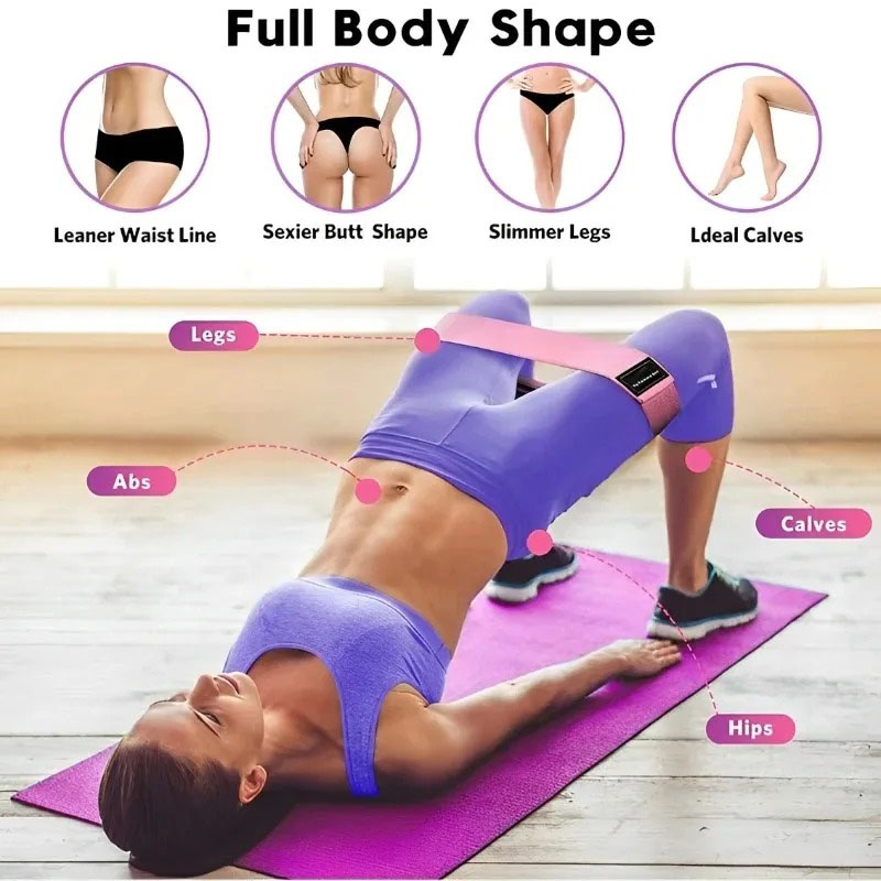 3 個のファブリックレジスタンスヒップブーティバンド臀部太も - Home Gym Resistance Machine のレビューと価格