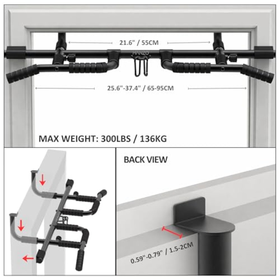 ドア枠懸垂バー セット サスペンションストラップ付き マルチ - Home Gym Workout のレビューと価格