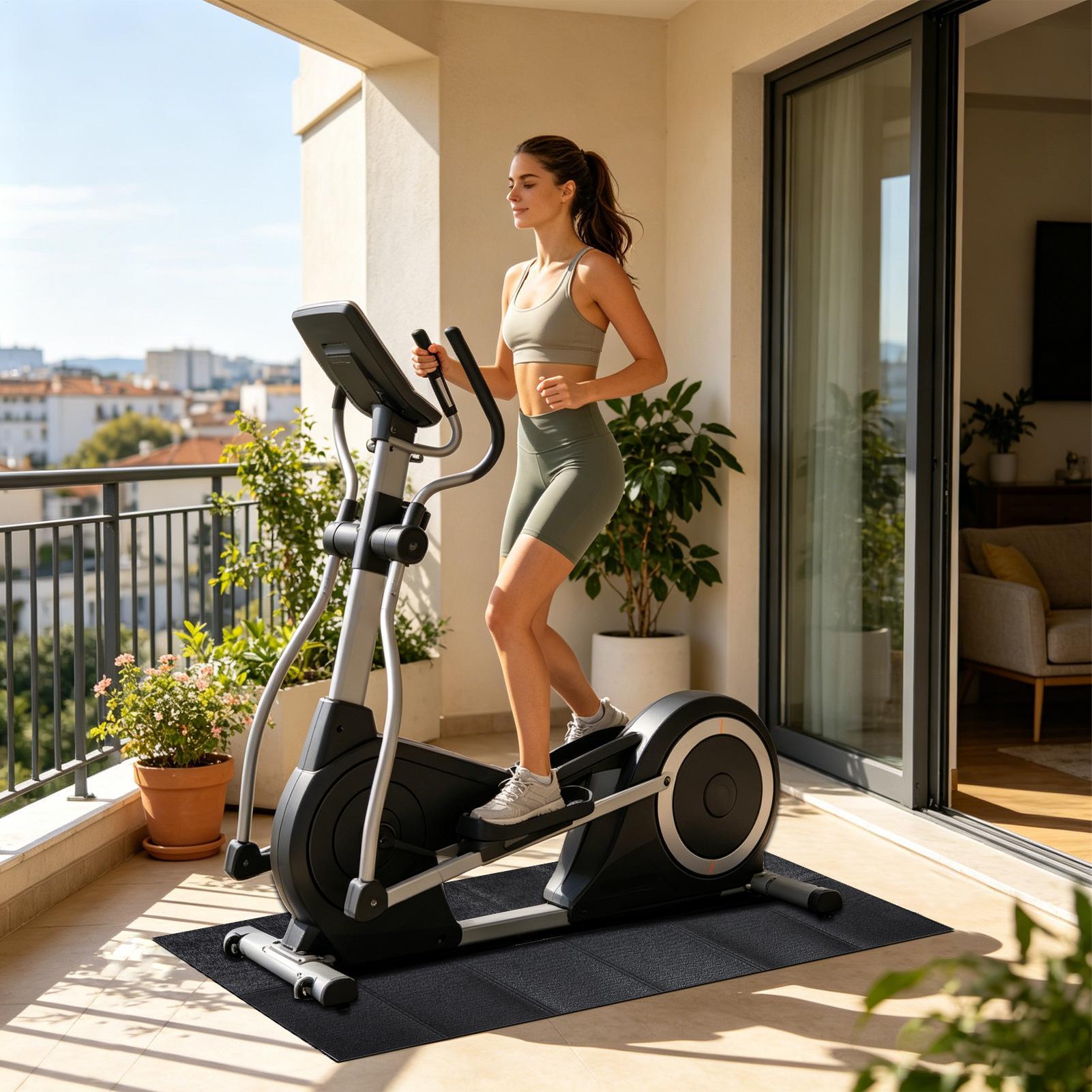 トレッドミルパッド高耐久防水折りたたみ式堅木床用トレッドミル - Home Gym Workout のレビューと価格