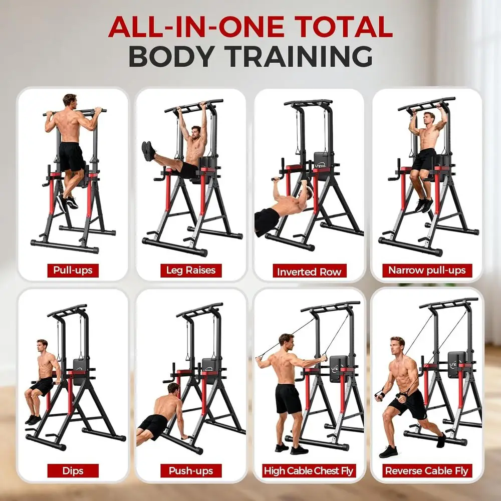 安定性、マルチグリップ、背もたれ、滑り止めパッドを備えた高さ - Home Gym Multi Station のレビューと価格