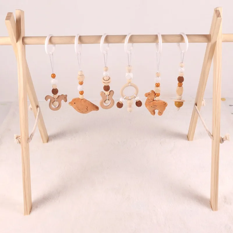 6 個木製赤ちゃんのおもちゃ木製ブナアクティビティジムフレー - Home Gym Decor のレビューと価格