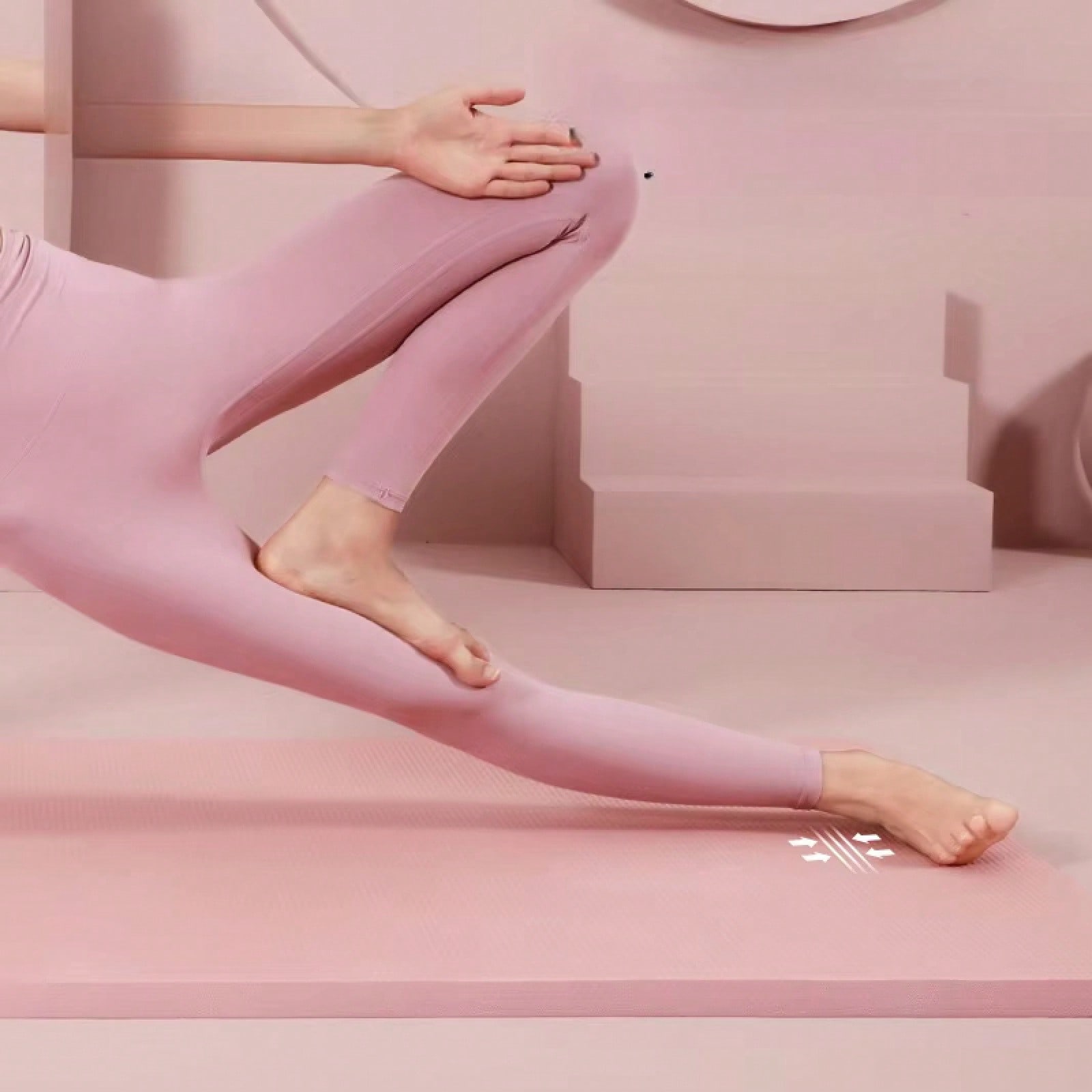 185*61CM ピンクの滑り止めヨガマットセット衝撃吸収快 - Home Gym Yoga Mat のレビューと価格