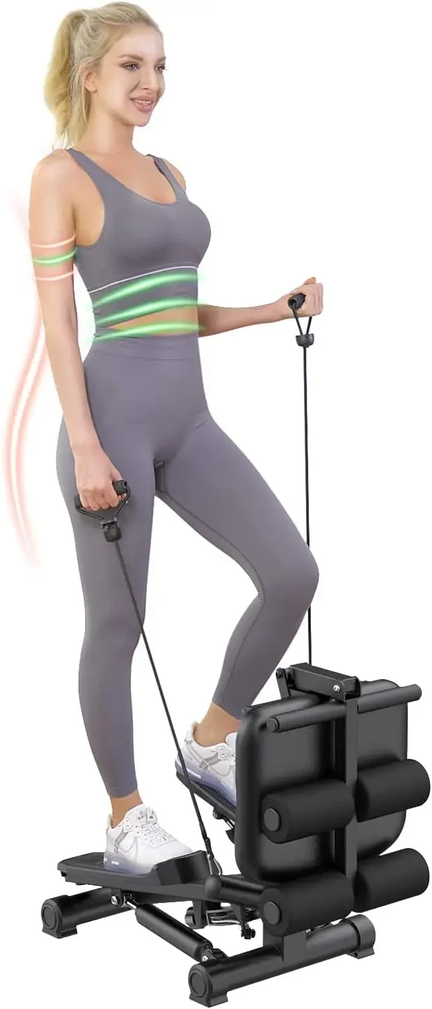 レジスタンスバンド付きエクササイズ用階段ステッパー、ホームジ - Home Gym Resistance Machine のレビューと価格