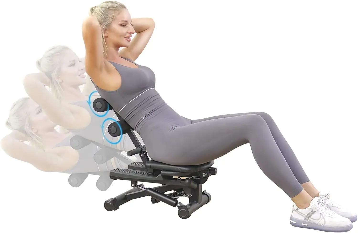 レジスタンスバンド付きエクササイズ用階段ステッパー、ホームジ - Home Gym Resistance Machine のレビューと価格