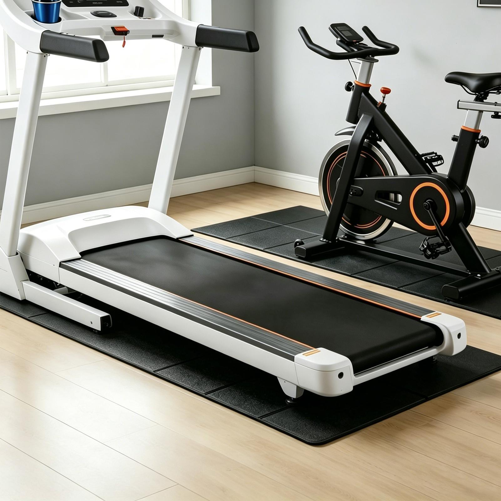 トレッドミルマットの下に置く、頑丈な防水折りたたみ式トレッド - Home Gym Workout のレビューと価格