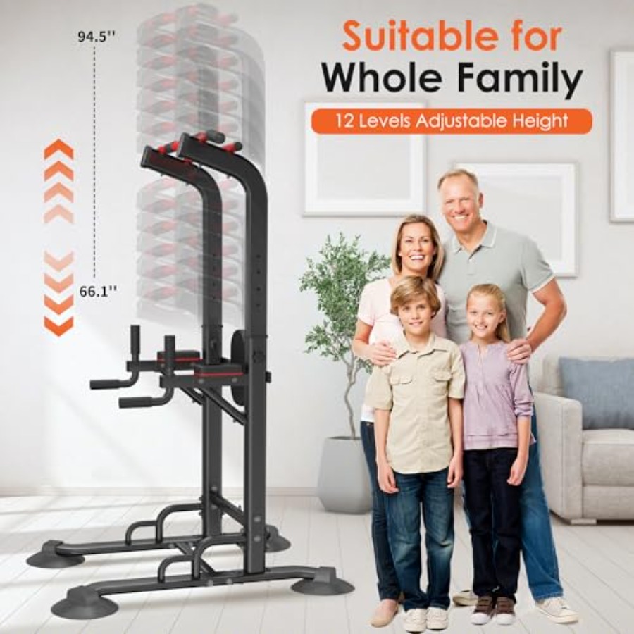 ホームジム懸垂バー：スチール製ブラック12段階調整可能多機能 - Home Gym Multi Station のレビューと価格