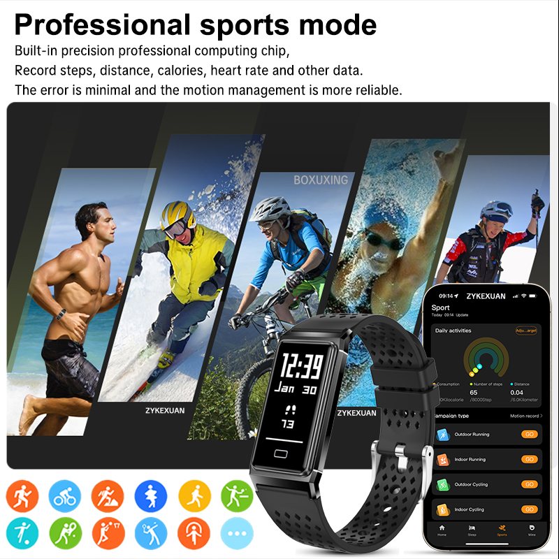 新しいフィットネストラッカースマートブレスレット健康モニター - Resistance Band Heavy のレビューと価格